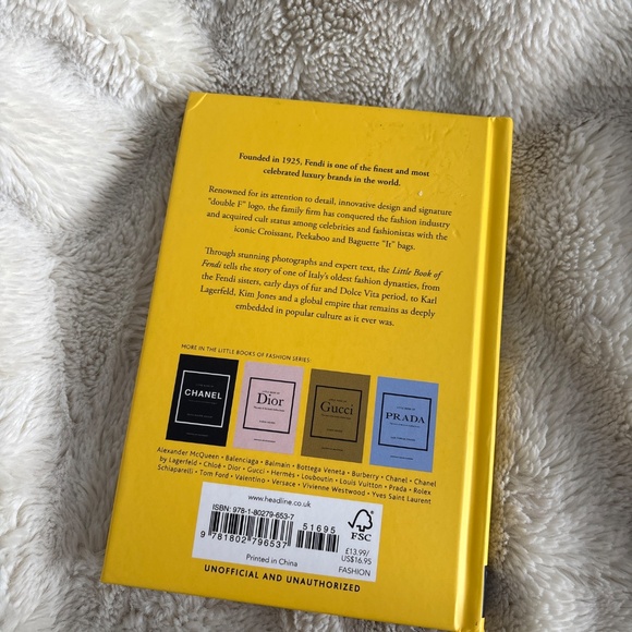 Little Book of Fendi Hardcover Fashion Coffee Table Book Yellow Designer Luxury - Picture 2 of 3